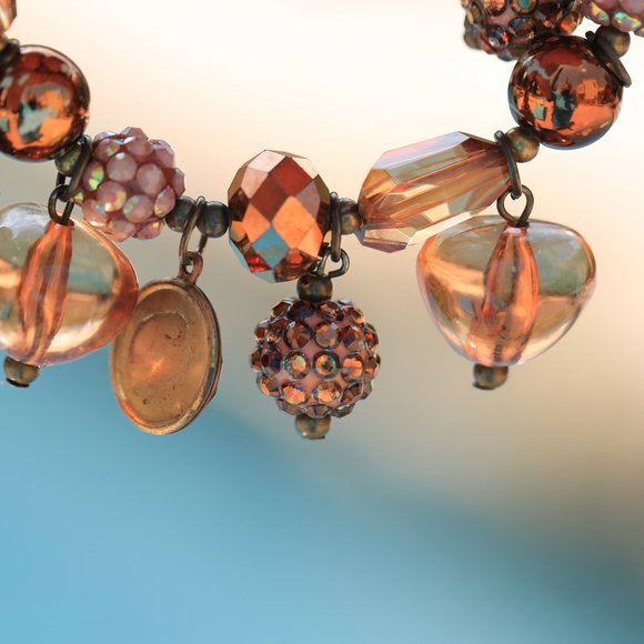 Stretchable Brown Beaded Bracelet - Picture 6 of 7